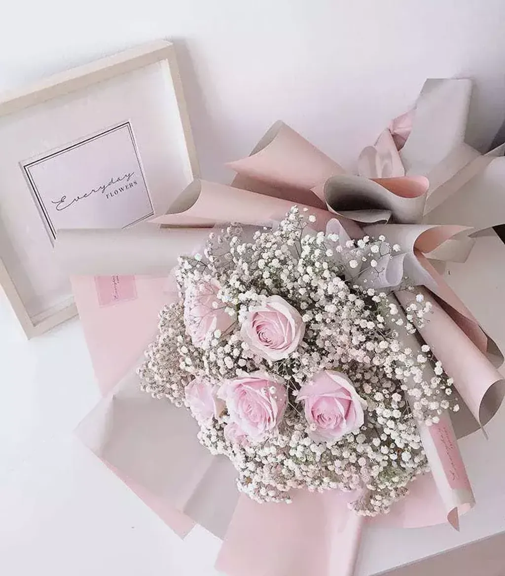 6 Pink Roses Bouquet