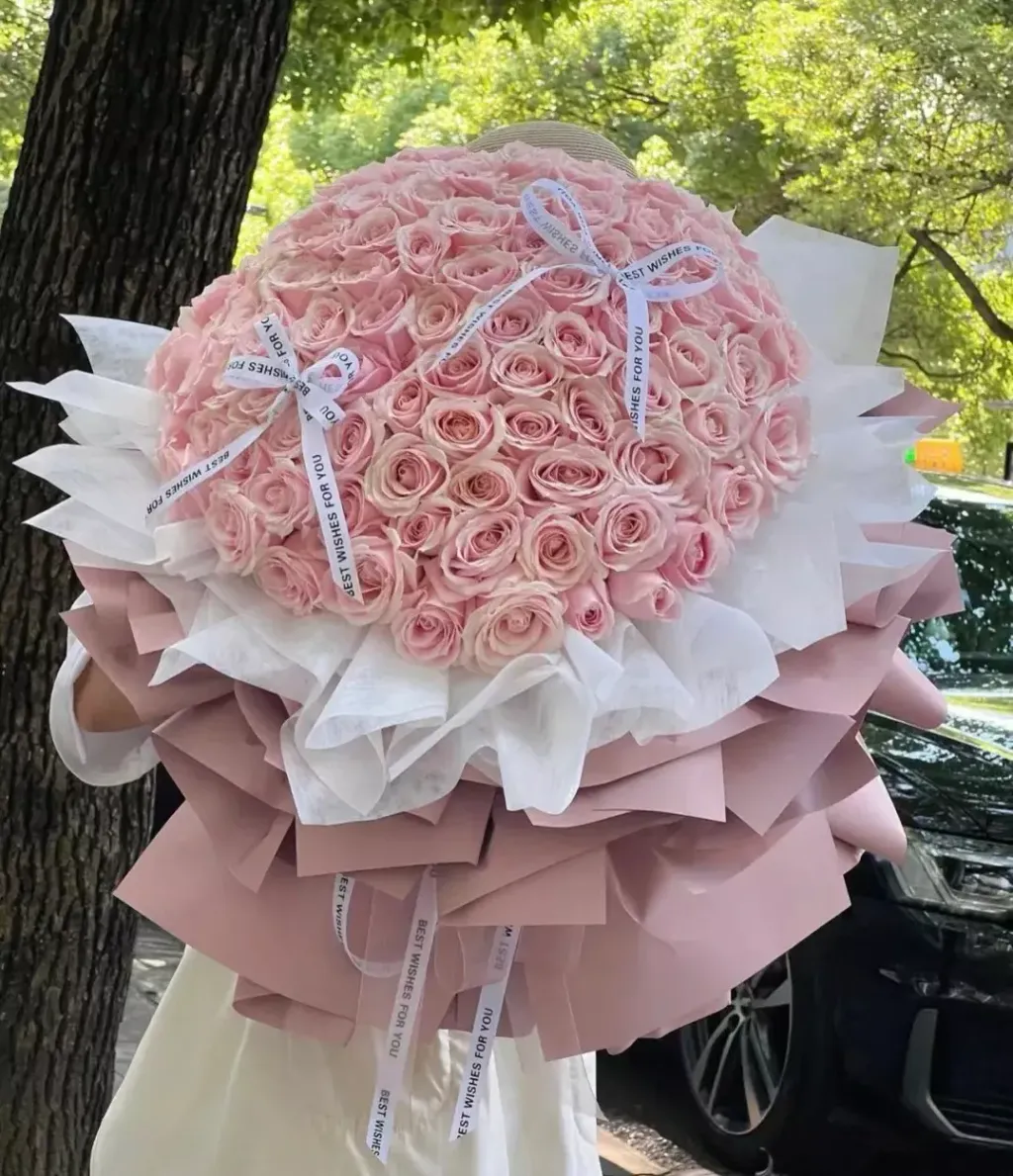 99 Light Pink Roses